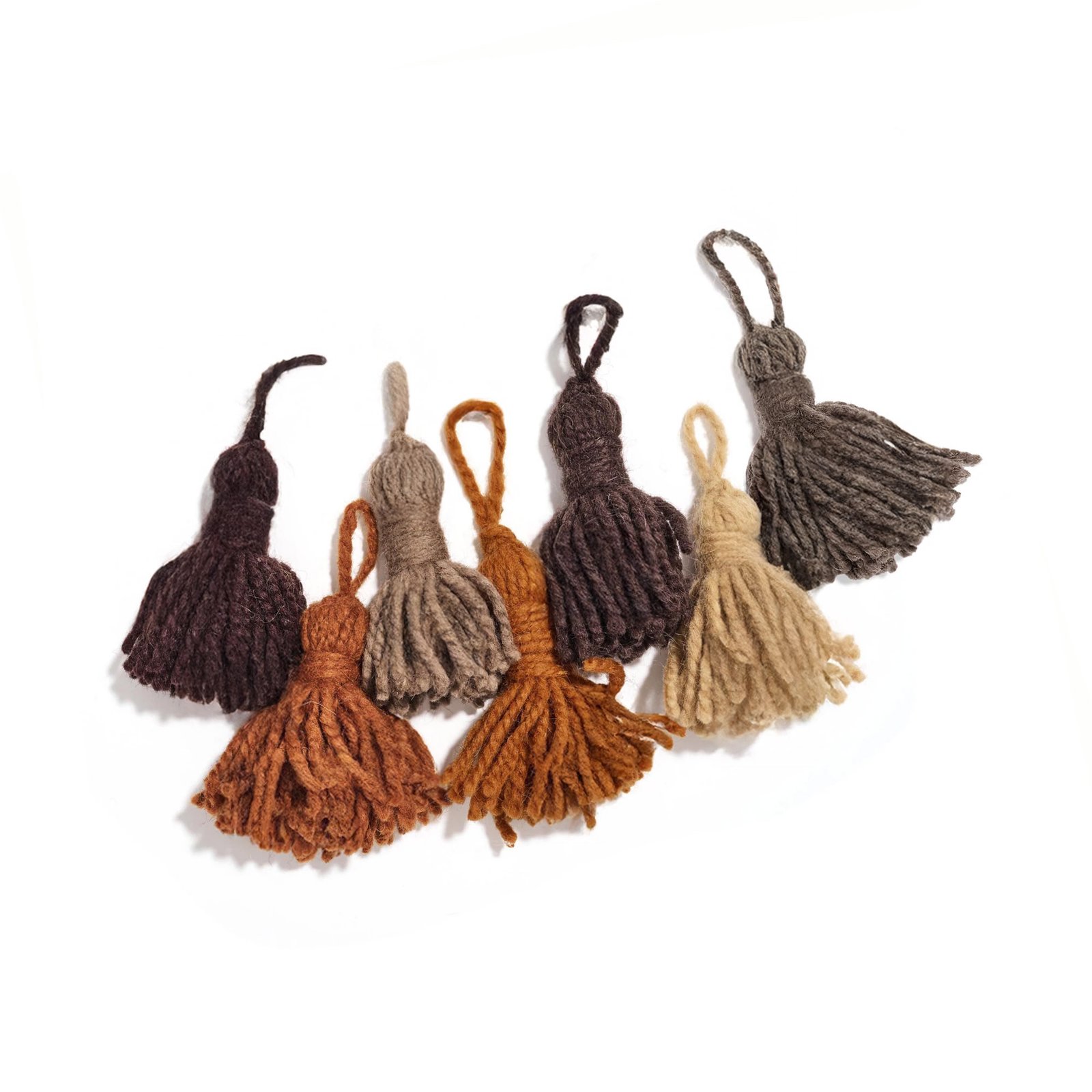 Pom Swatch Rug Earthy Brown Pom-Pom Swatch Set Beni Ourain Carpets